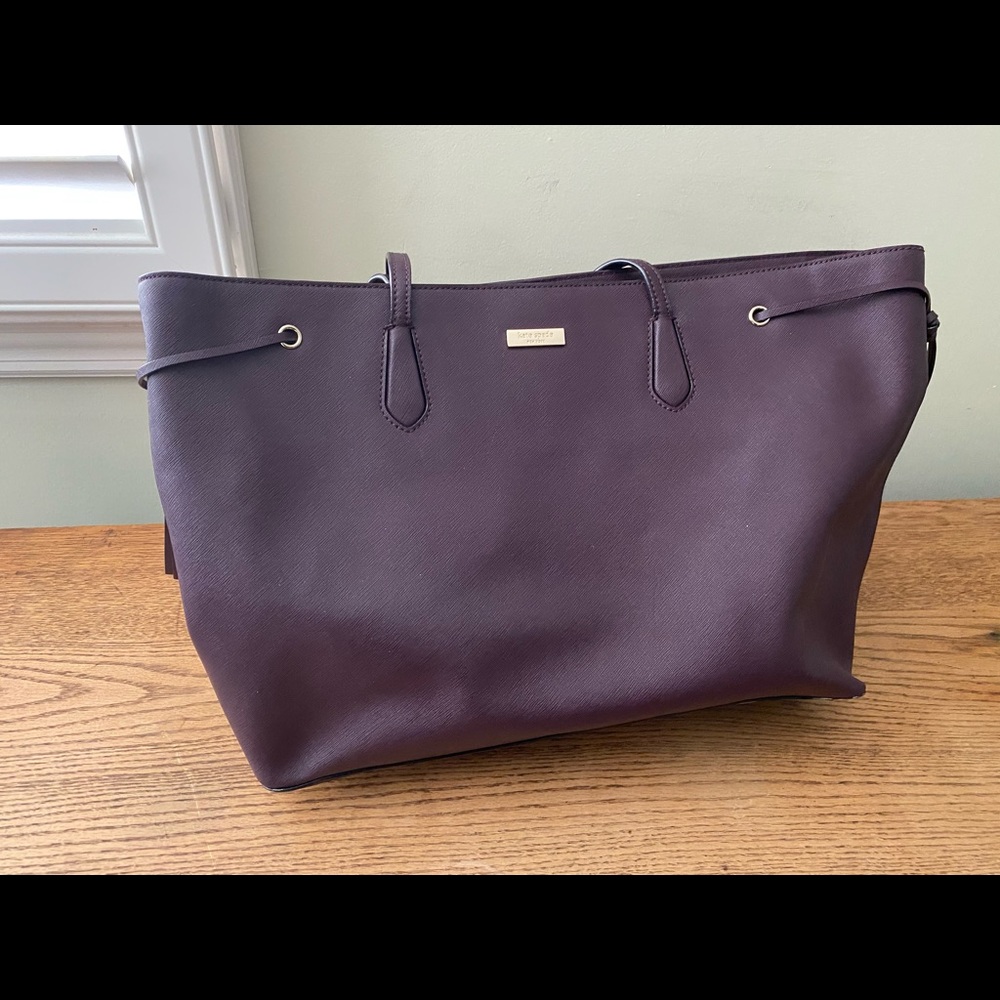 kate spade plum large shoulder bag ♠️ 💼
